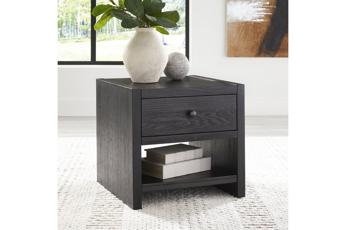 Foyland Black Coffee Table and 2 End Tables