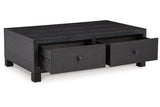 Foyland Black Coffee Table and 2 End Tables