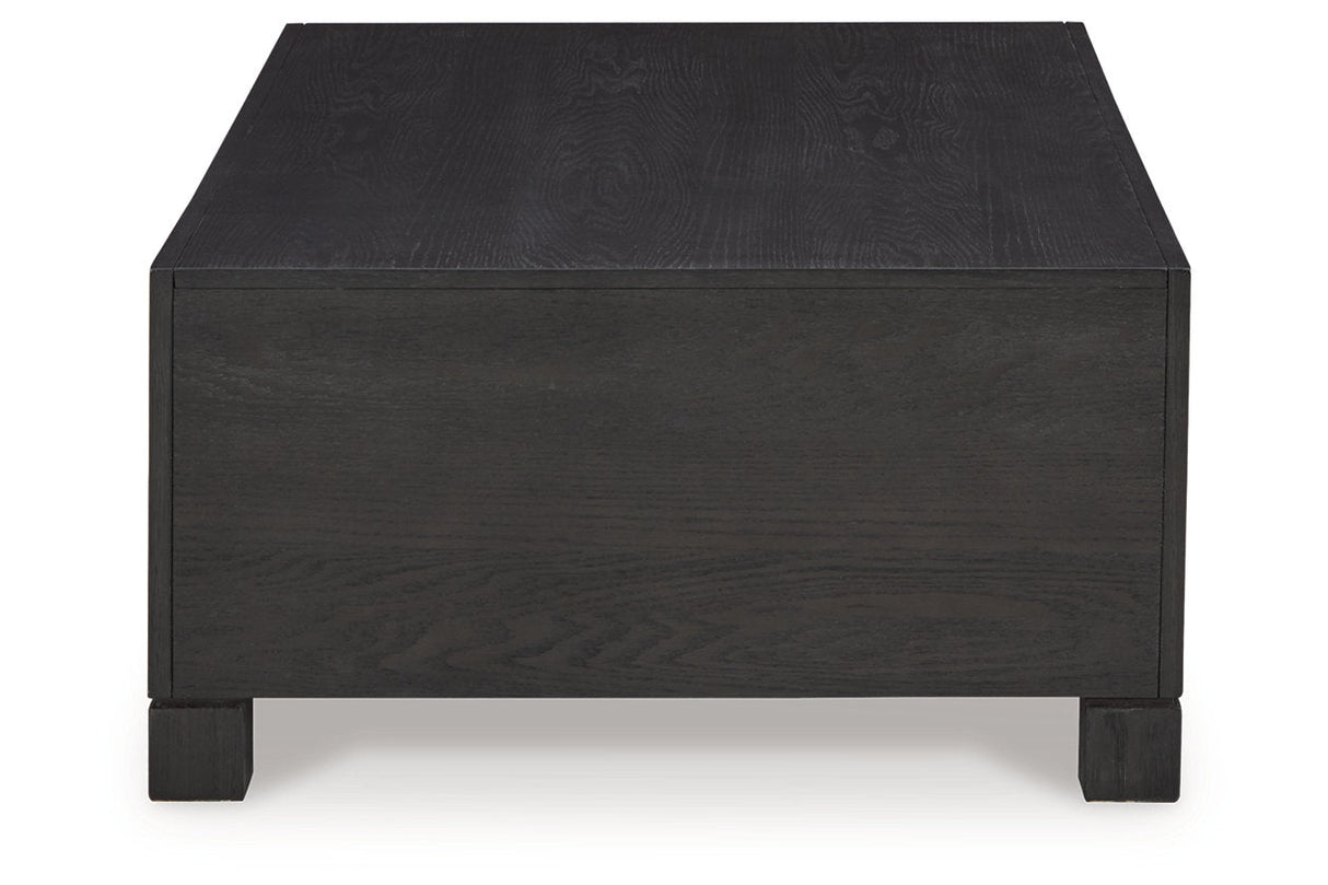 Foyland Black Coffee Table and 2 End Tables