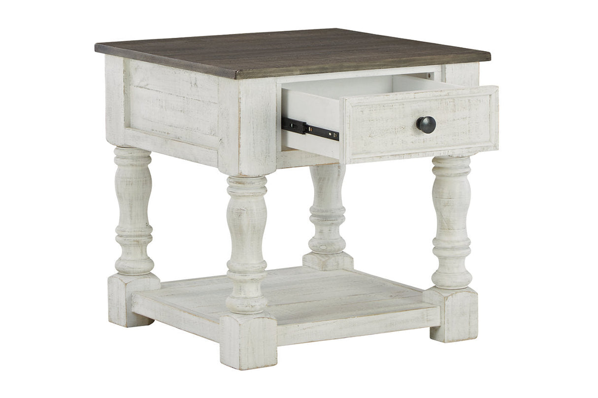 Havalance White/Gray End Table