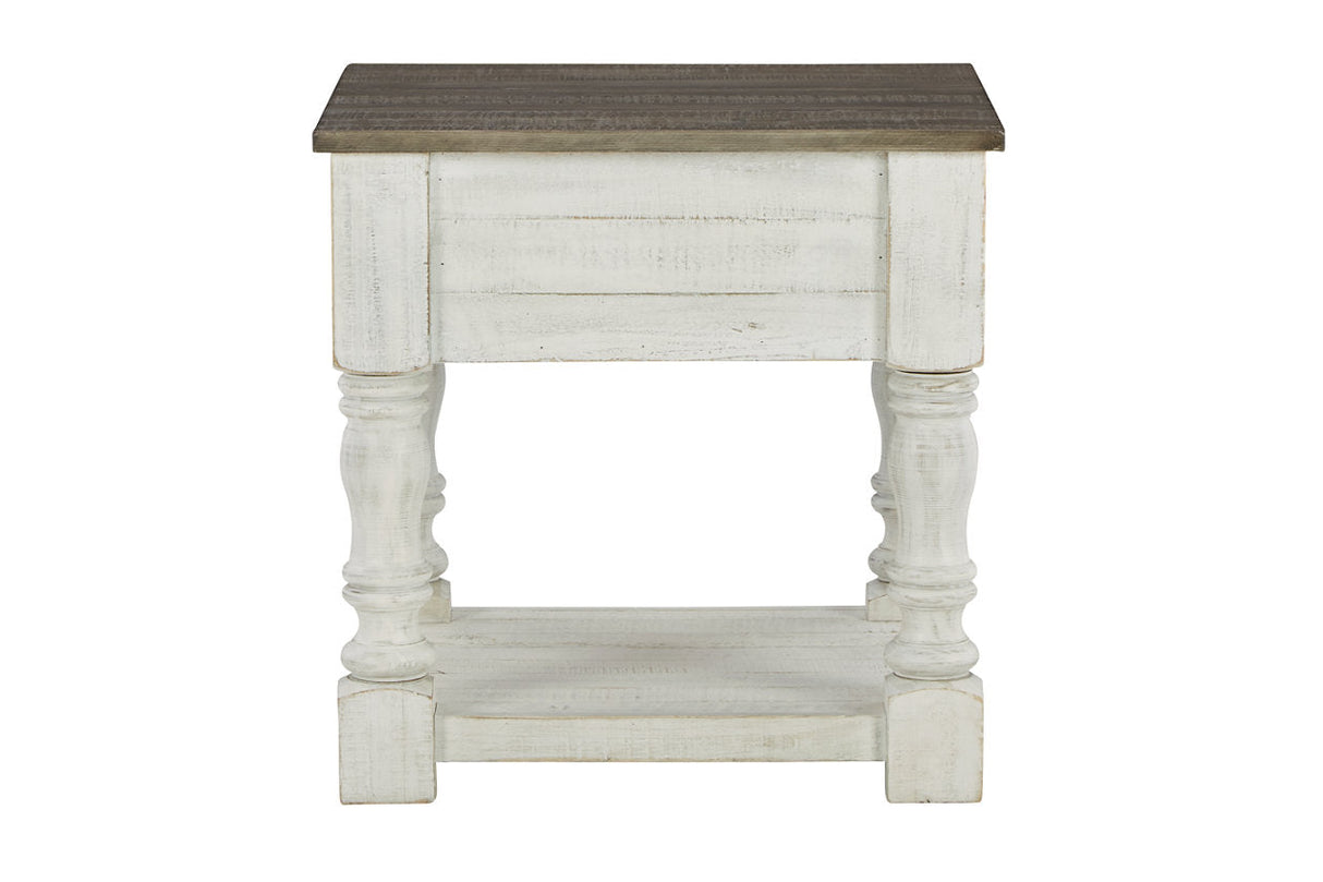 Havalance White/Gray End Table