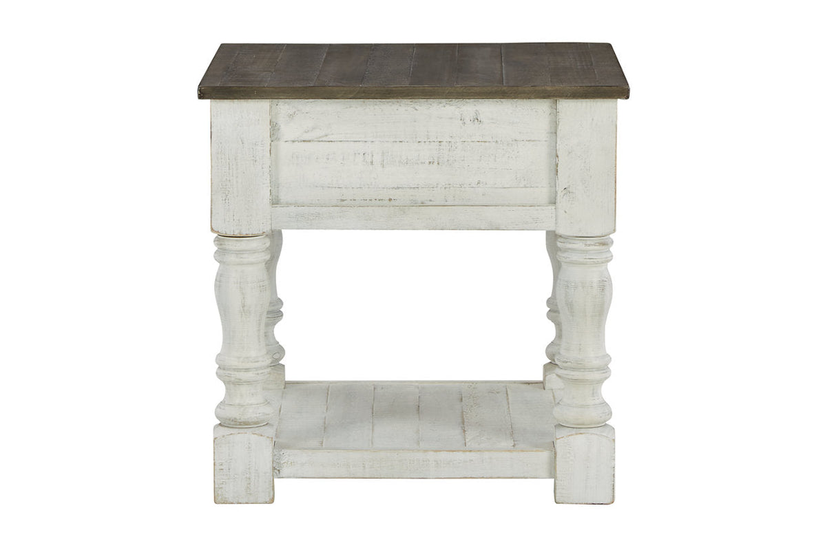 Havalance White/Gray End Table