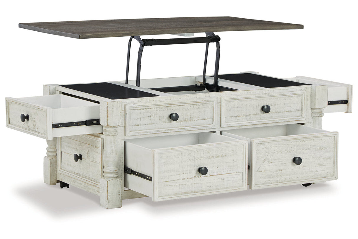 Havalance White/Gray Lift Top Coffee Table and 2 End Tables