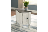 Havalance White/Gray Chairside End Table