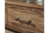 Randale Distressed Brown Coffee Table