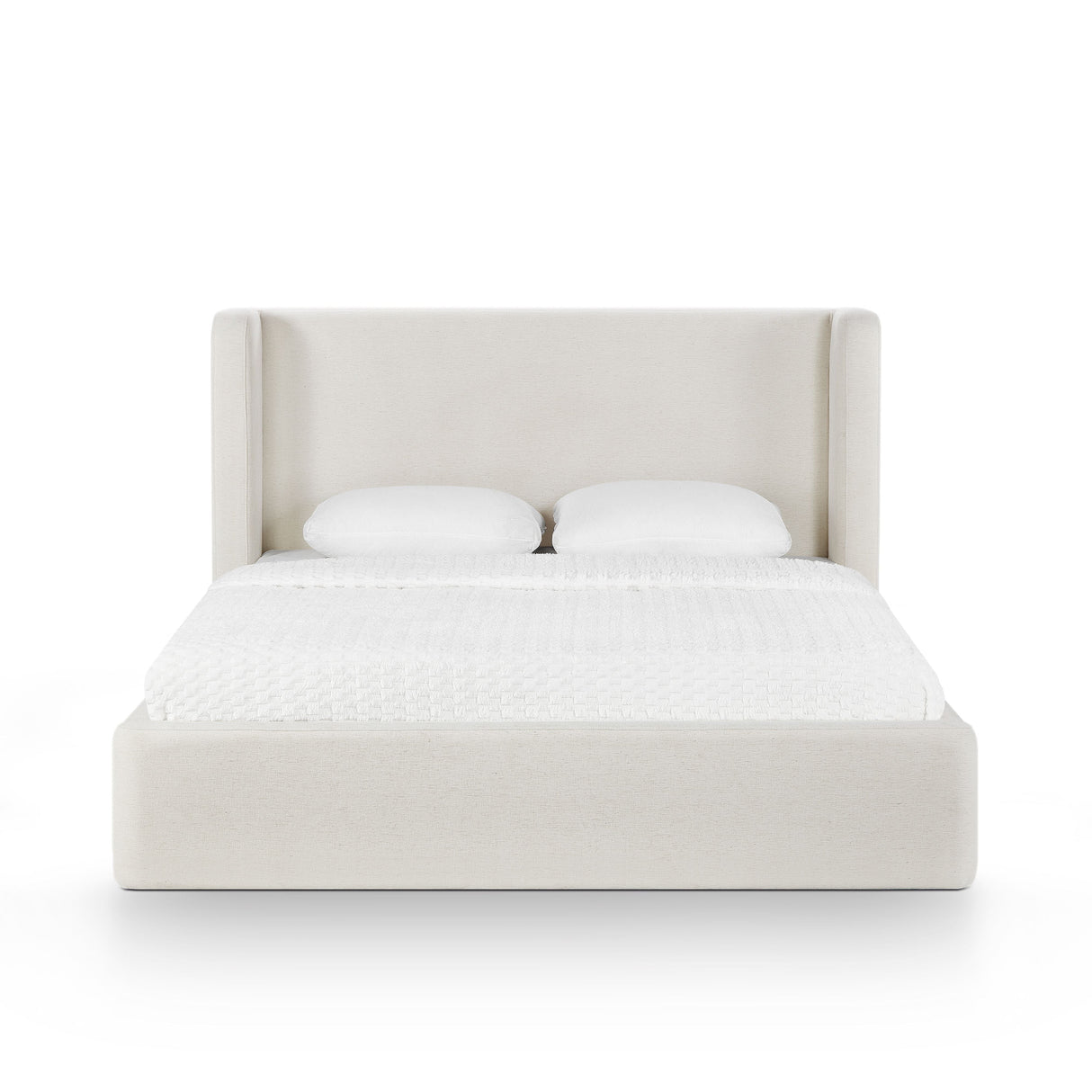 Harmony Cream Performance Chenille Queen Bed