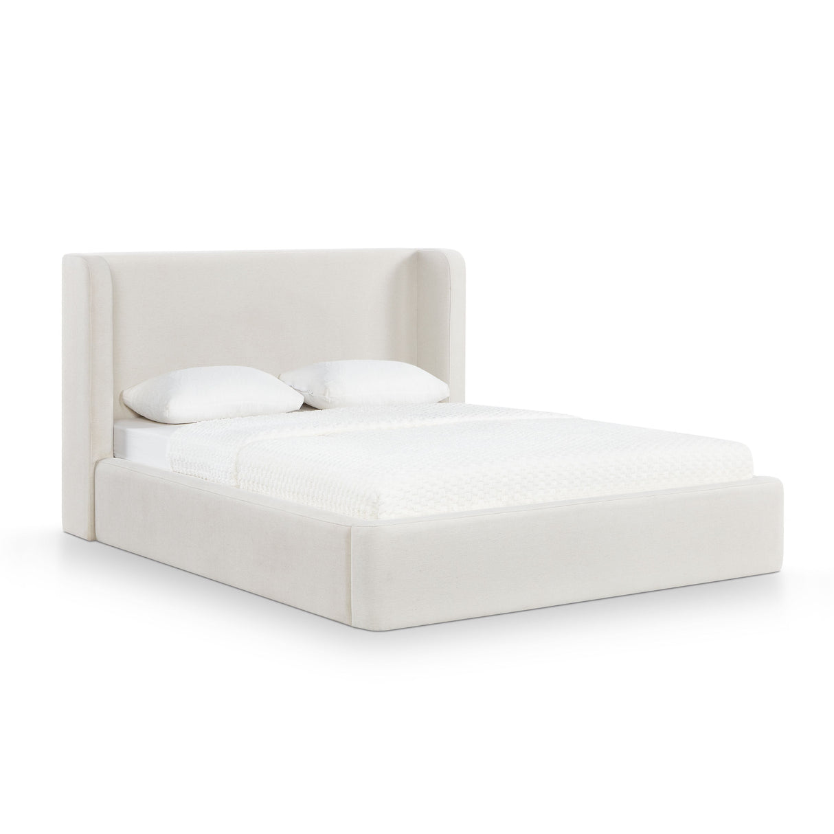 Harmony Cream Performance Chenille Queen Bed