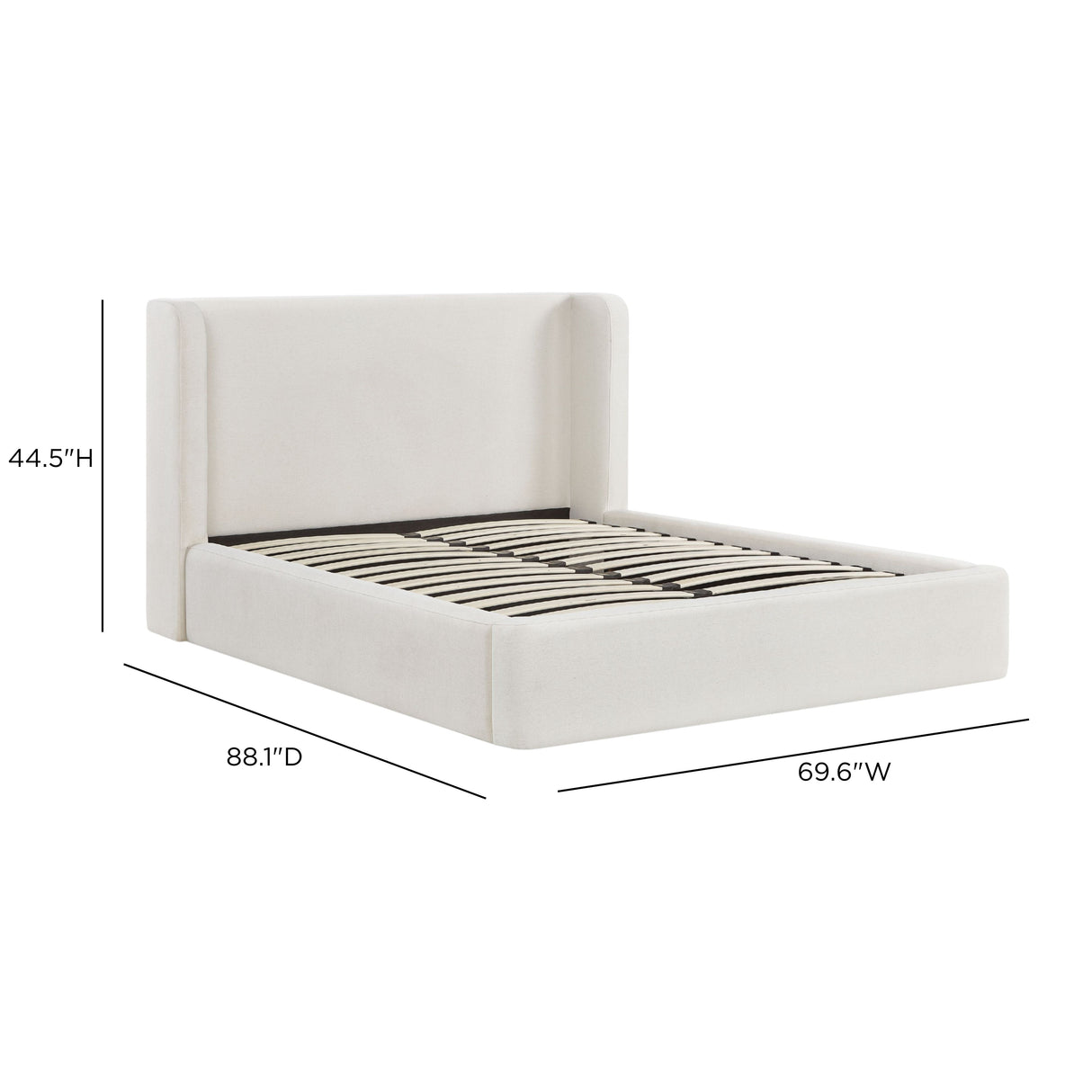 Harmony Cream Performance Chenille Queen Bed