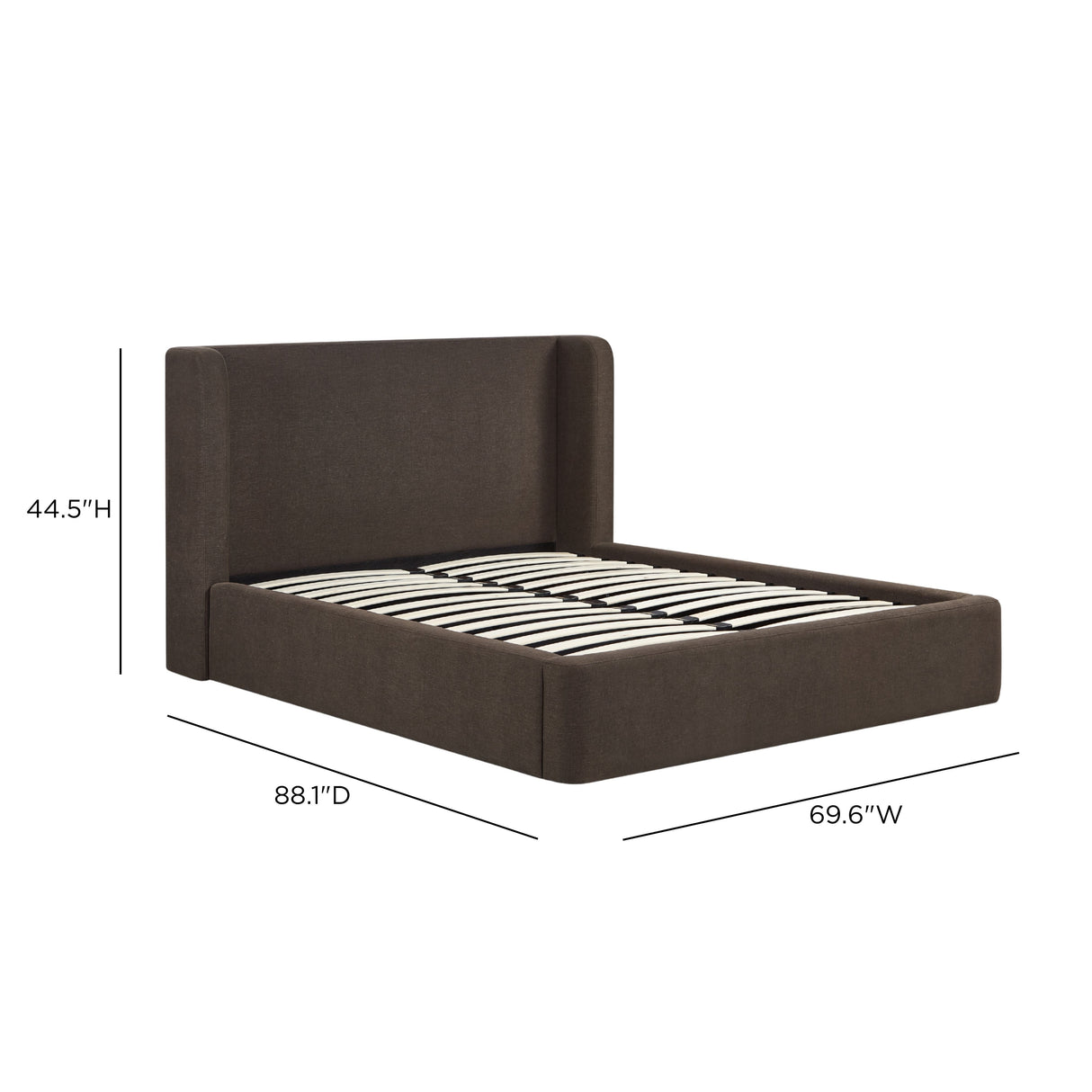 Harmony Chocolate Brown Performance Chenille Queen Bed