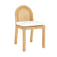 Amara Natural Rattan and Performance Fabric Arched Back Dining Chair by TOV Furniture at Eve Furniture