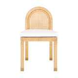 Amara Natural Rattan and Performance Fabric Arched Back Dining Chair by TOV Furniture at Eve Furniture
