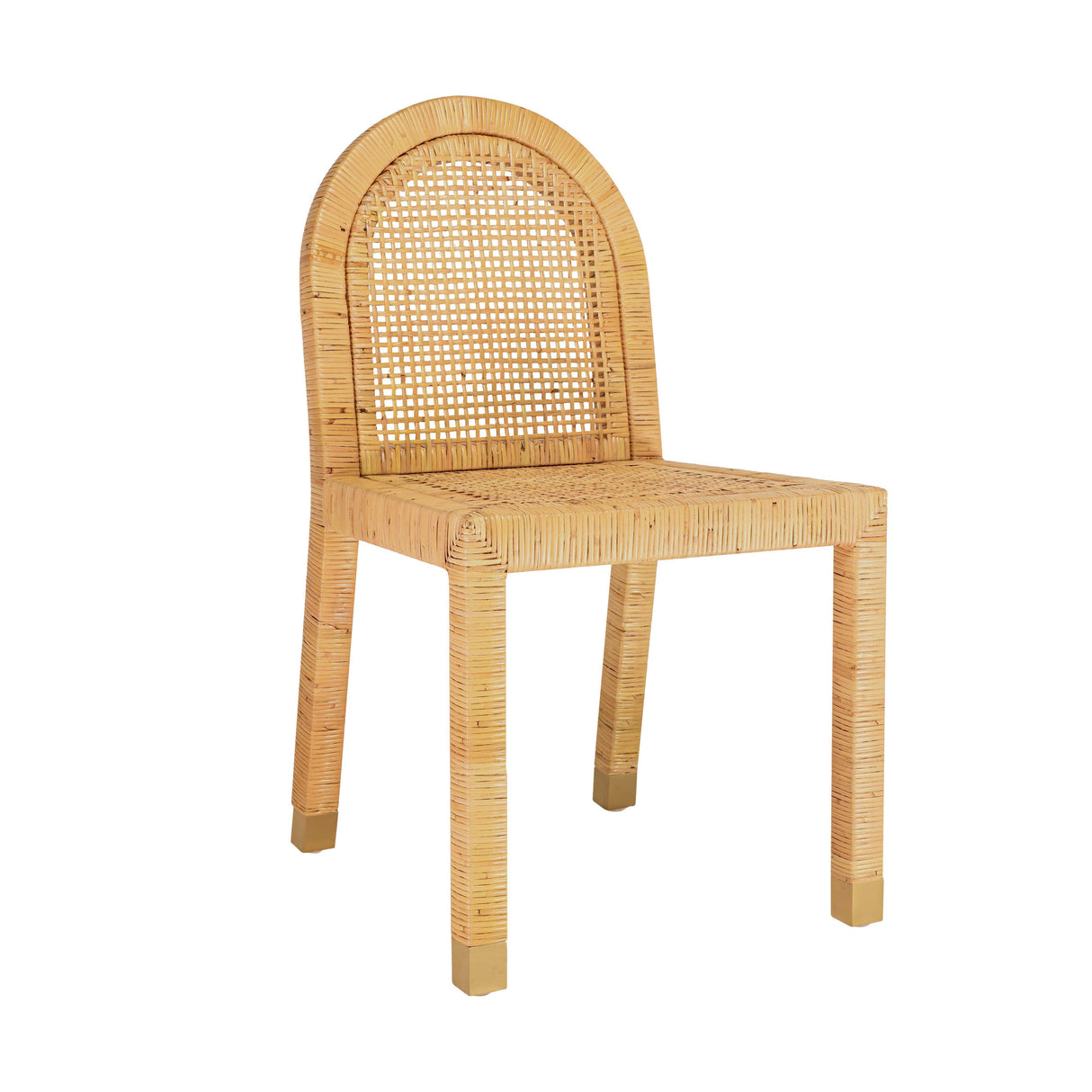 Amara Natural Rattan and Performance Fabric Arched Back Dining Chair by TOV Furniture at Eve Furniture