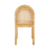 Amara Natural Rattan and Performance Fabric Arched Back Dining Chair by TOV Furniture at Eve Furniture