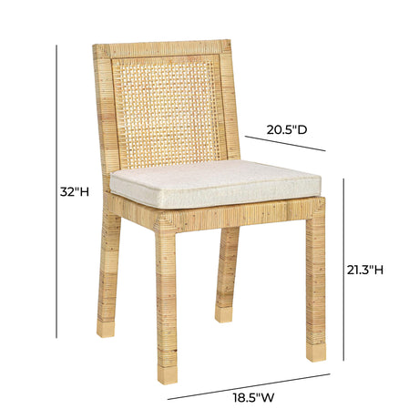 Amara Cream Linen Dining Chair by TOV Furniture at Eve Furniture