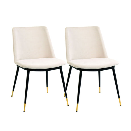 Evora Velvet Dining Chair - Set of 2 by TOV Furniture at Eve Furniture