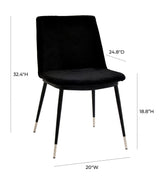 Evora Velvet Dining Chair - Set of 2 by TOV Furniture at Eve Furniture