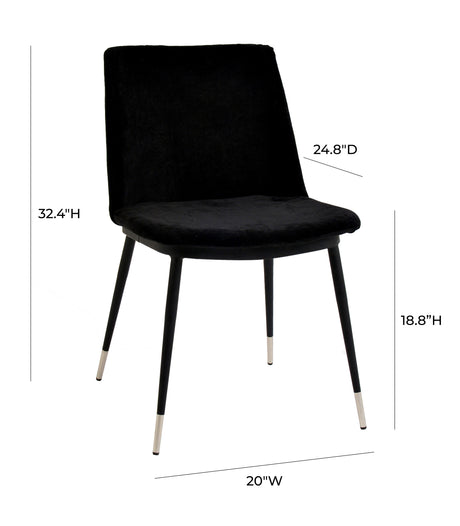Evora Velvet Dining Chair - Set of 2 by TOV Furniture at Eve Furniture