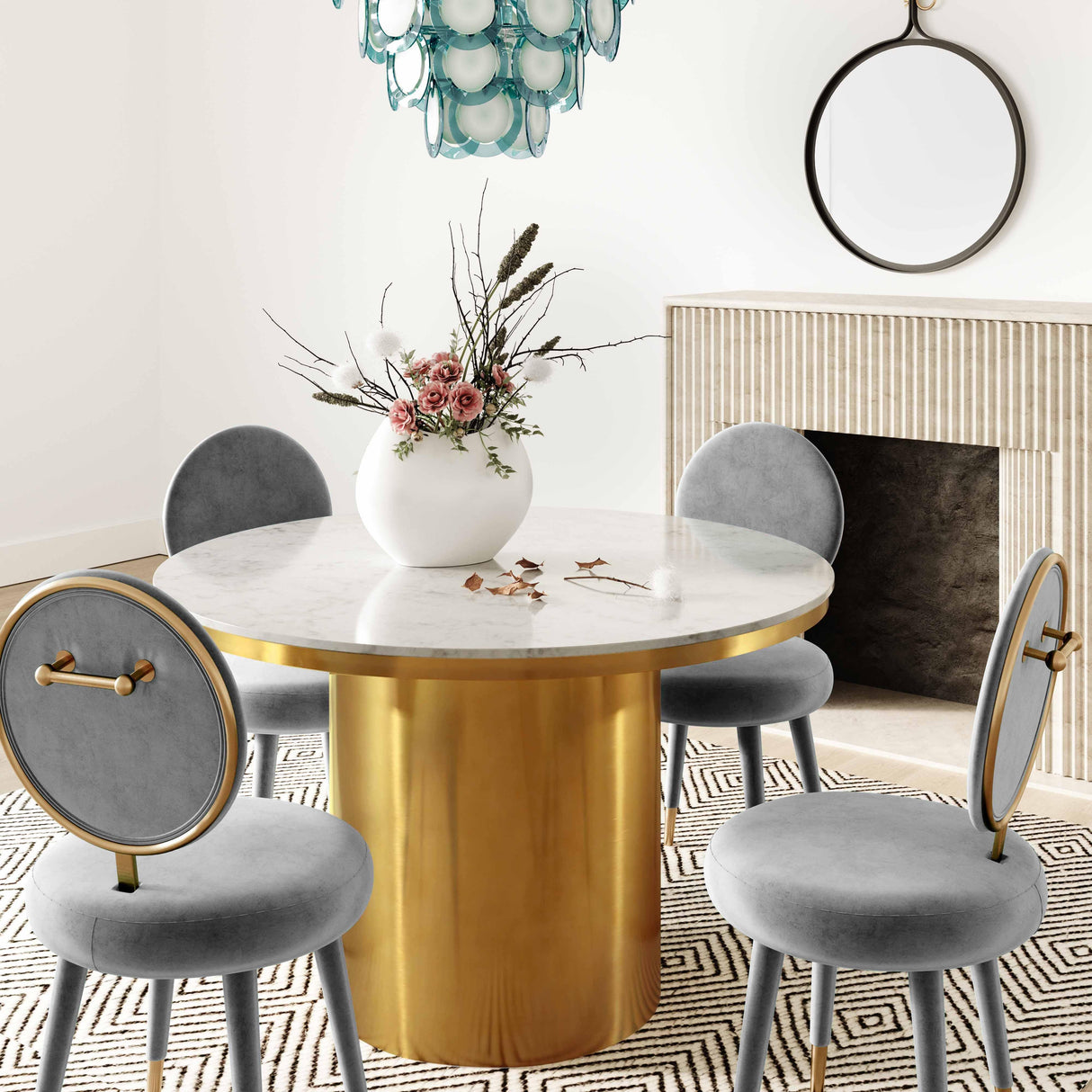 Kylie Velvet Dining Chair by TOV Furniture at Eve Furniture