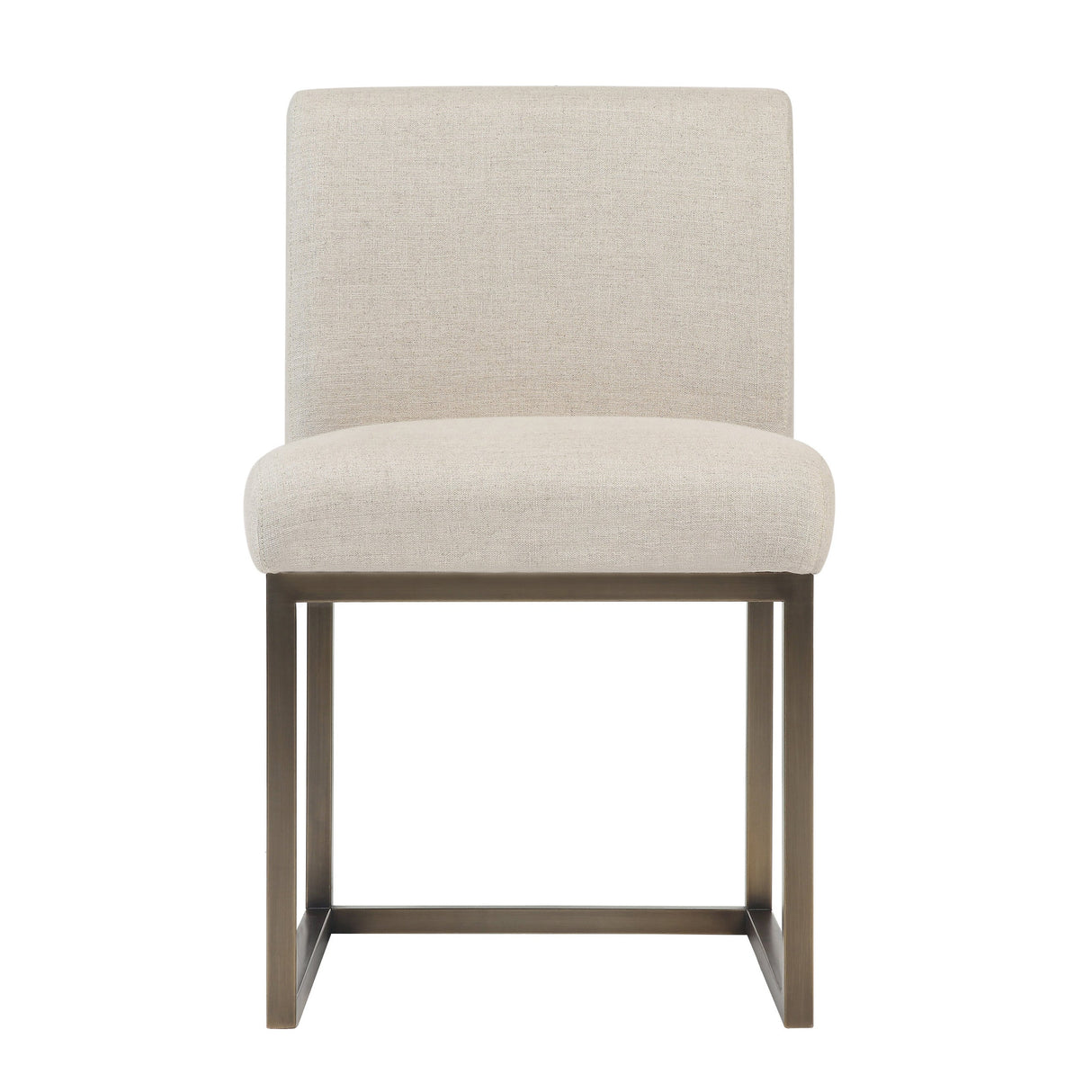 Haute Beige Linen Chair in Brass by TOV Furniture at Eve Furniture