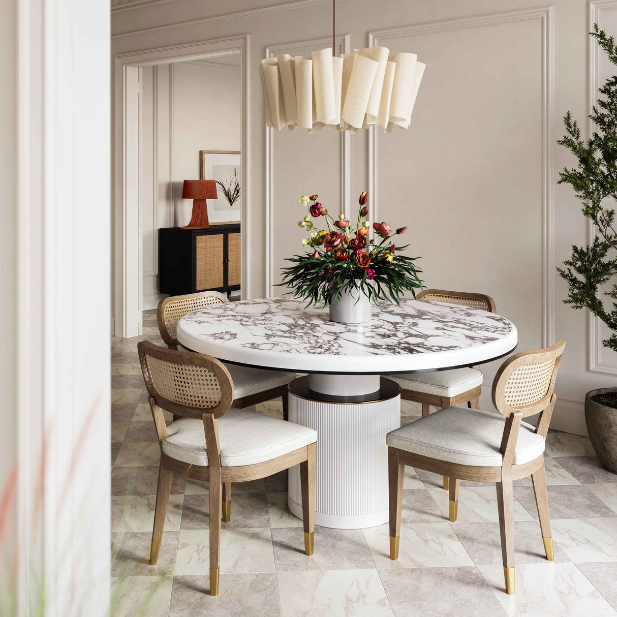 Cosette Performance Linen Dining Chair by TOV Furniture at Eve Furniture