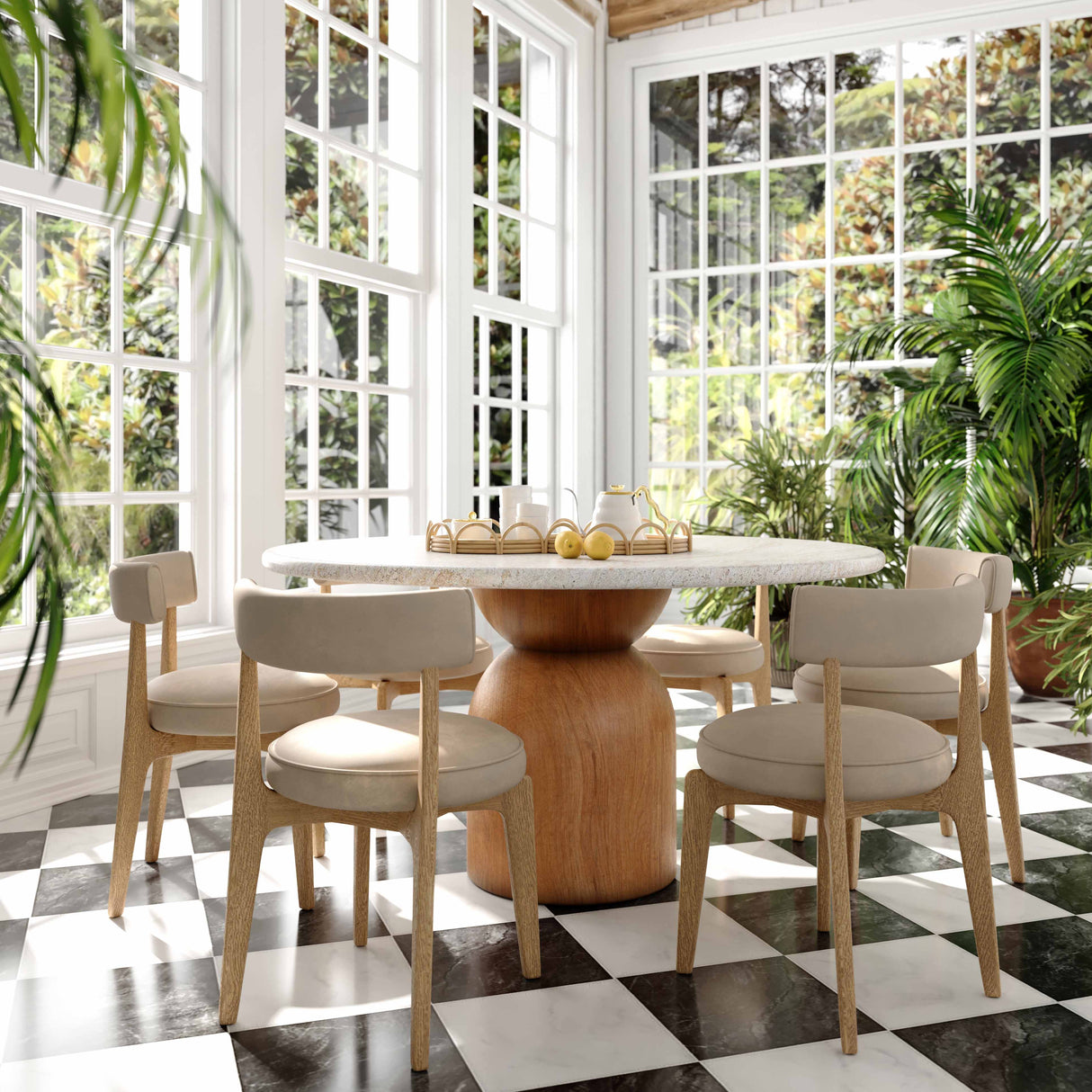 Nikita Performance Vegan Leather Dining Chair by TOV Furniture at Eve Furniture