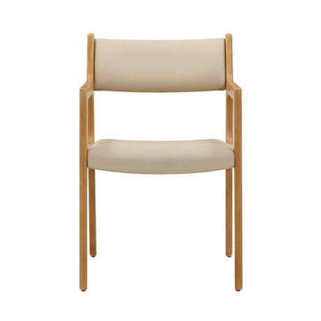 Ari Cream Performance Vegan Leather Dining Chair - Set of 2 by TOV Furniture at Eve Furniture