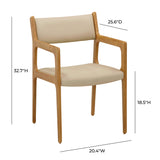 Ari Cream Performance Vegan Leather Dining Chair - Set of 2 by TOV Furniture at Eve Furniture