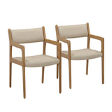Ari Cream Performance Vegan Leather Dining Chair - Set of 2 by TOV Furniture at Eve Furniture