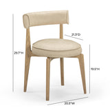 Nikita Performance Vegan Leather Dining Chair by TOV Furniture at Eve Furniture