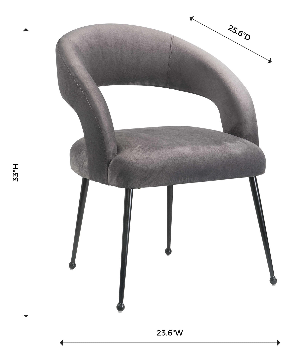 Rocco Velvet Dining Chair by TOV Furniture at Eve Furniture