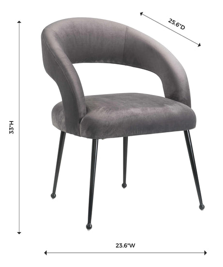Rocco Velvet Dining Chair by TOV Furniture at Eve Furniture