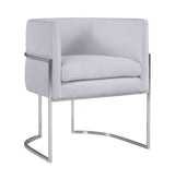 Giselle Velvet Dining Chair with Silver Base by Inspire Me! Home Decor by TOV Furniture at Eve Furniture