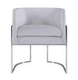 Giselle Velvet Dining Chair with Silver Base by Inspire Me! Home Decor by TOV Furniture at Eve Furniture