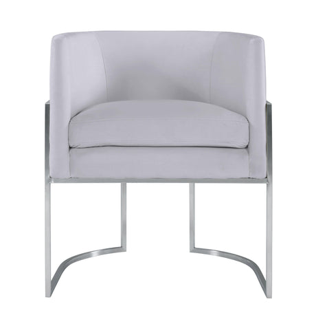 Giselle Velvet Dining Chair with Silver Base by Inspire Me! Home Decor by TOV Furniture at Eve Furniture