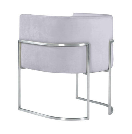 Giselle Velvet Dining Chair with Silver Base by Inspire Me! Home Decor by TOV Furniture at Eve Furniture