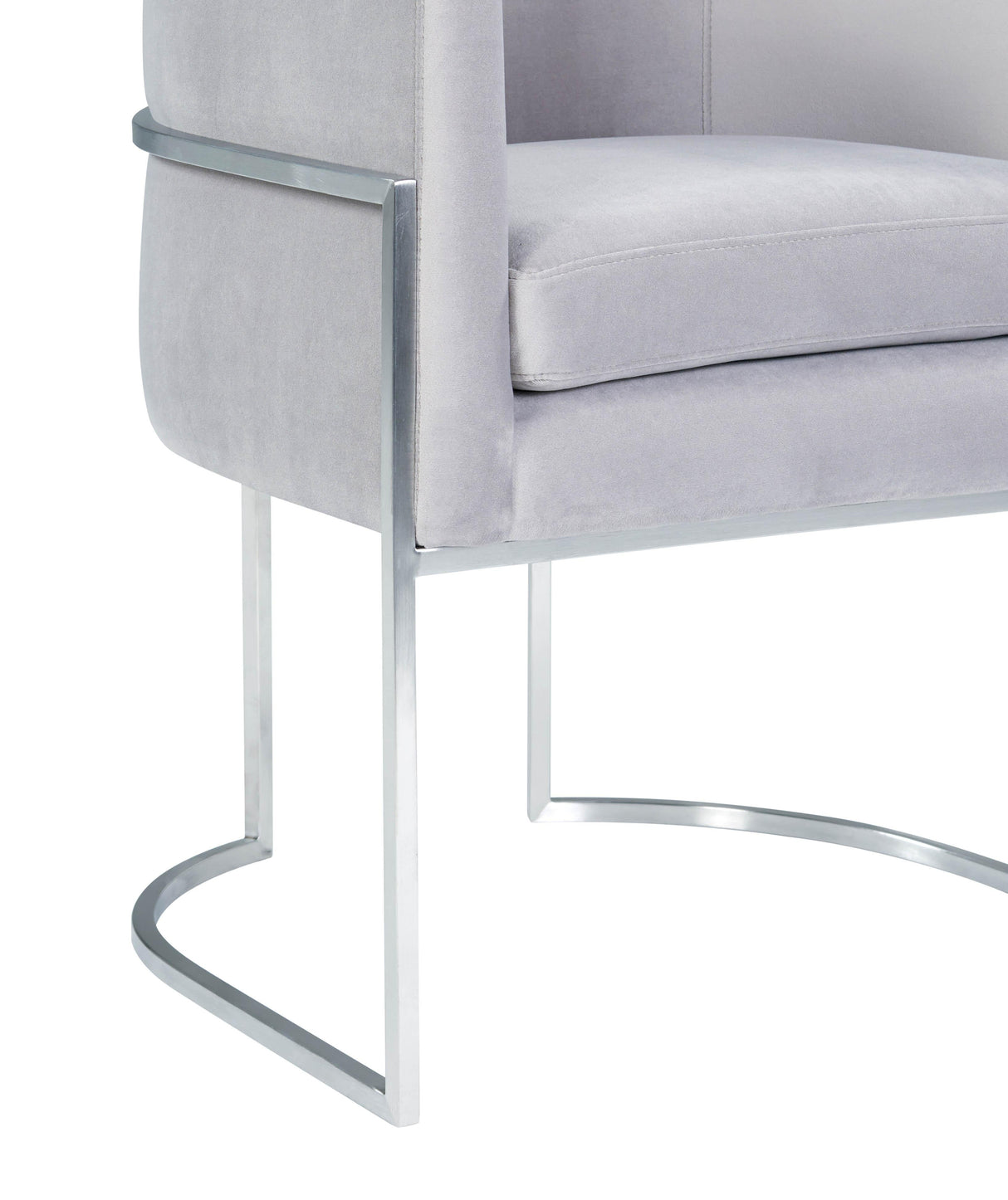 Giselle Velvet Dining Chair with Silver Base by Inspire Me! Home Decor by TOV Furniture at Eve Furniture