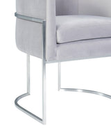 Giselle Velvet Dining Chair with Silver Base by Inspire Me! Home Decor by TOV Furniture at Eve Furniture