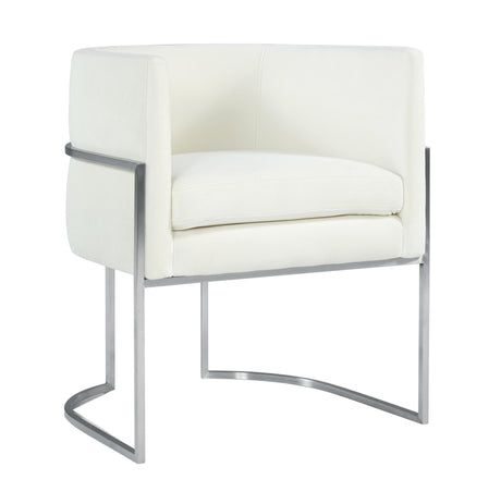 Giselle Velvet Dining Chair with Silver Base by Inspire Me! Home Decor by TOV Furniture at Eve Furniture