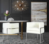 Giselle Velvet Dining Chair with Silver Base by Inspire Me! Home Decor by TOV Furniture at Eve Furniture
