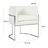 Giselle Velvet Dining Chair with Silver Base by Inspire Me! Home Decor by TOV Furniture at Eve Furniture