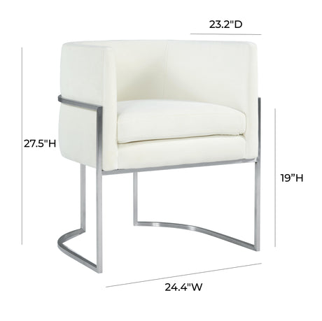 Giselle Velvet Dining Chair with Silver Base by Inspire Me! Home Decor by TOV Furniture at Eve Furniture