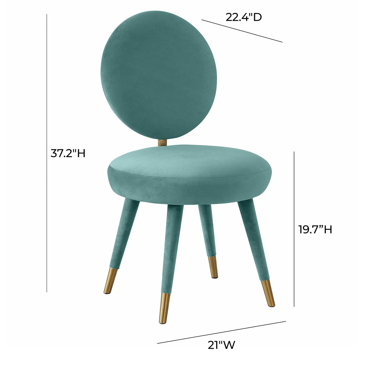 Kylie Velvet Dining Chair by TOV Furniture at Eve Furniture