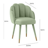 Gardenia Velvet Dining Chair by TOV Furniture at Eve Furniture