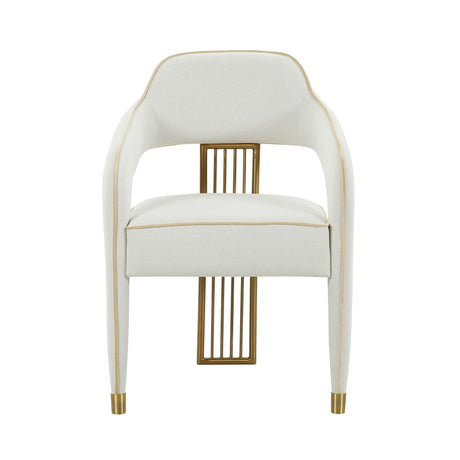 Corralis Cream Performance Linen Dining Chair by TOV Furniture at Eve Furniture