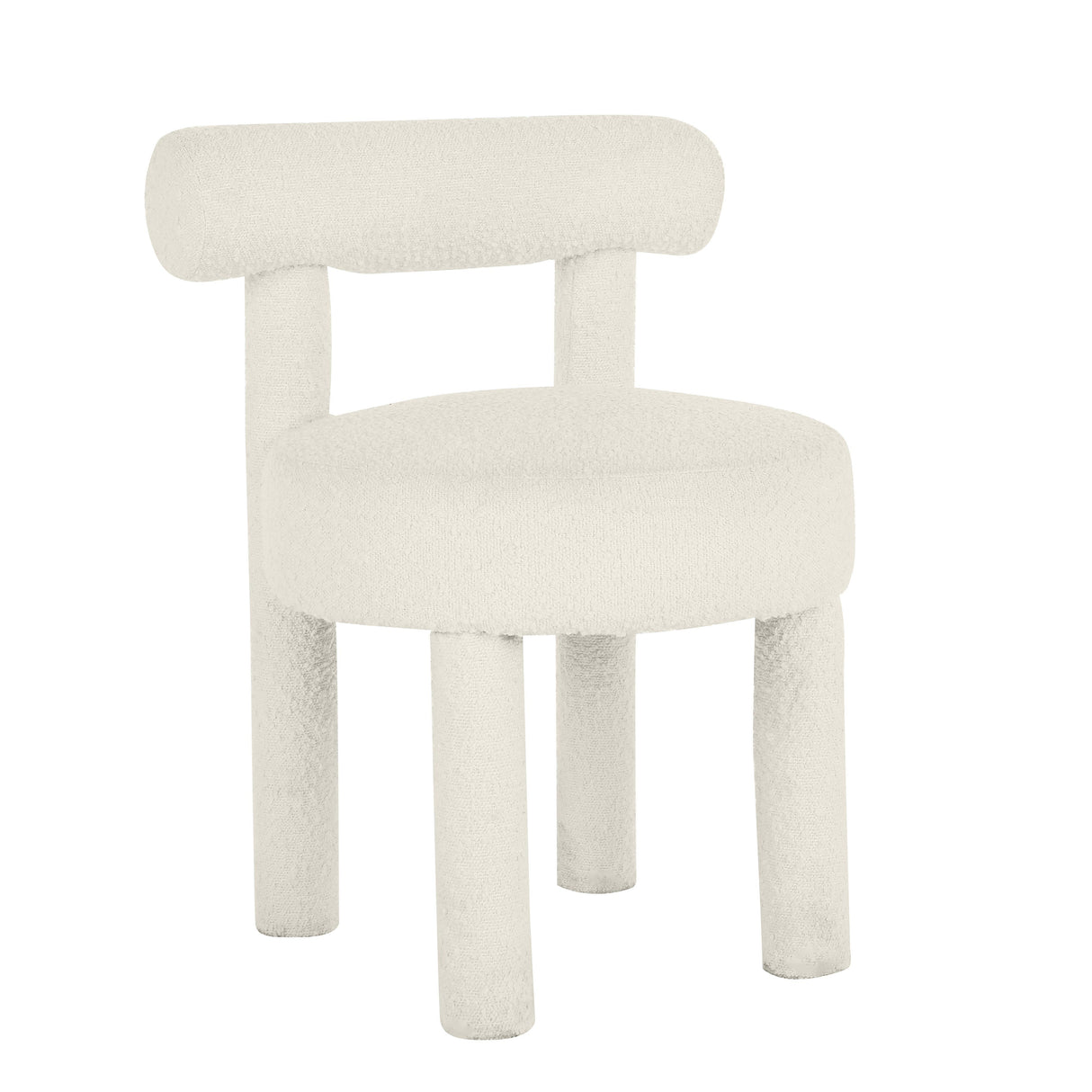 Carmel Cream Performance Boucle Dining Chair by TOV Furniture at Eve Furniture