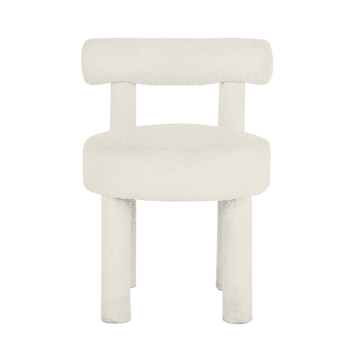 Carmel Cream Performance Boucle Dining Chair by TOV Furniture at Eve Furniture