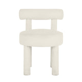 Carmel Cream Performance Boucle Dining Chair by TOV Furniture at Eve Furniture