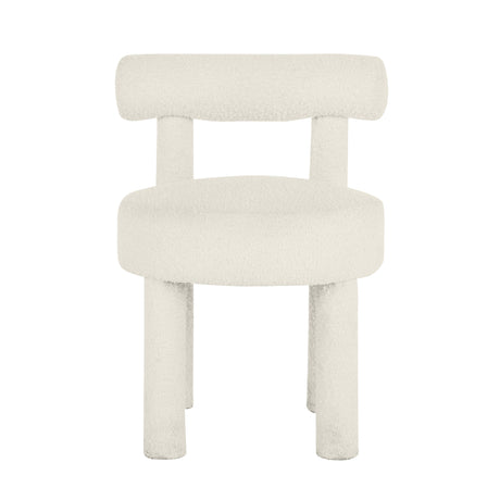 Carmel Cream Performance Boucle Dining Chair by TOV Furniture at Eve Furniture