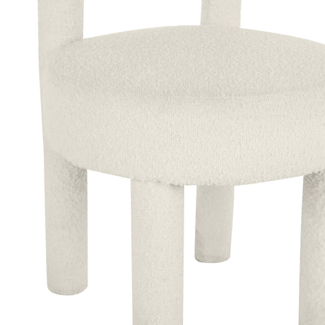 Carmel Cream Performance Boucle Dining Chair by TOV Furniture at Eve Furniture