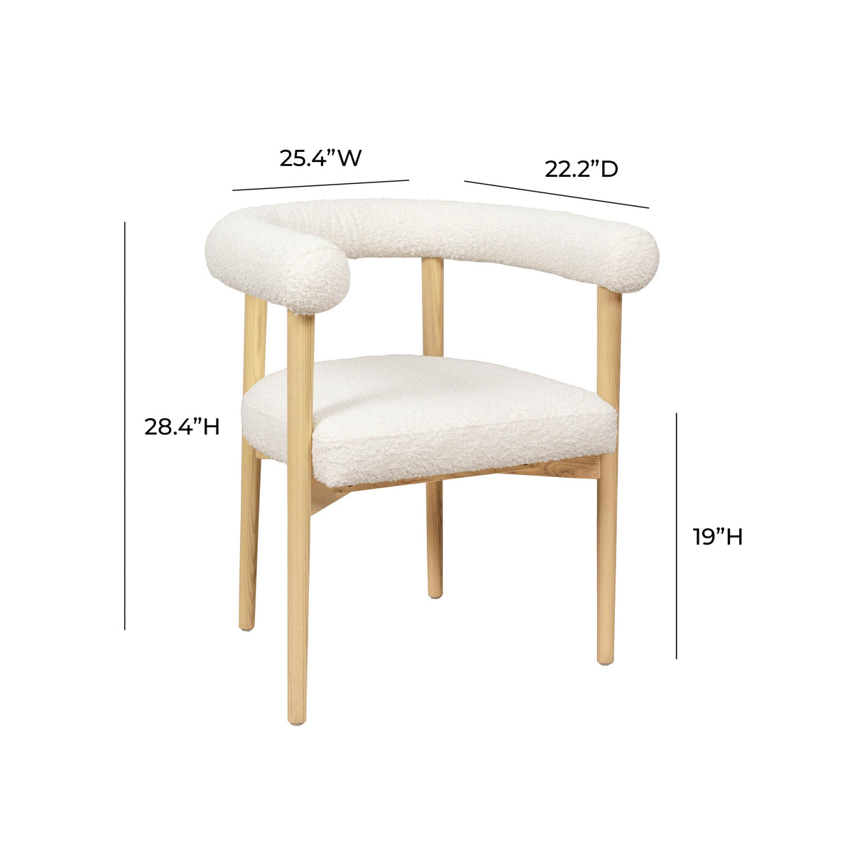 Spara Performance Boucle Dining Chair by TOV Furniture at Eve Furniture